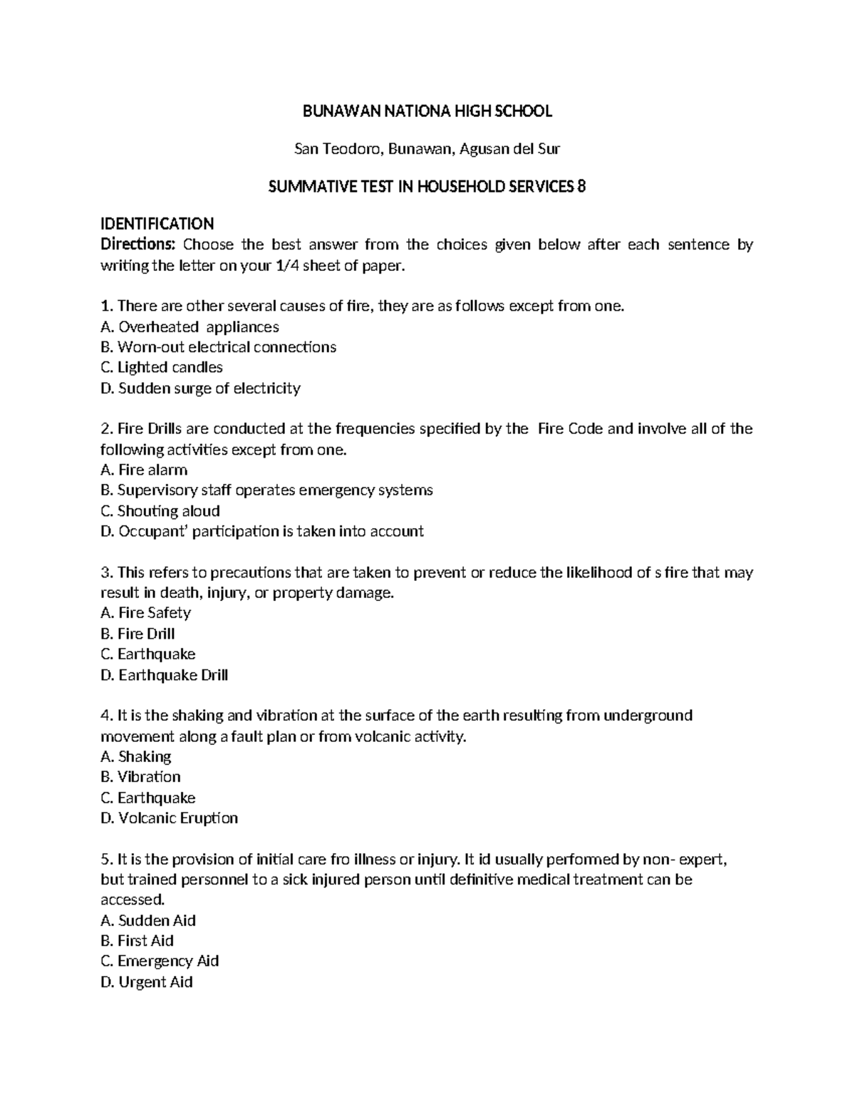 Summative Test 3.docx LO2 - BUNAWAN NATIONA HIGH SCHOOL San Teodoro ...