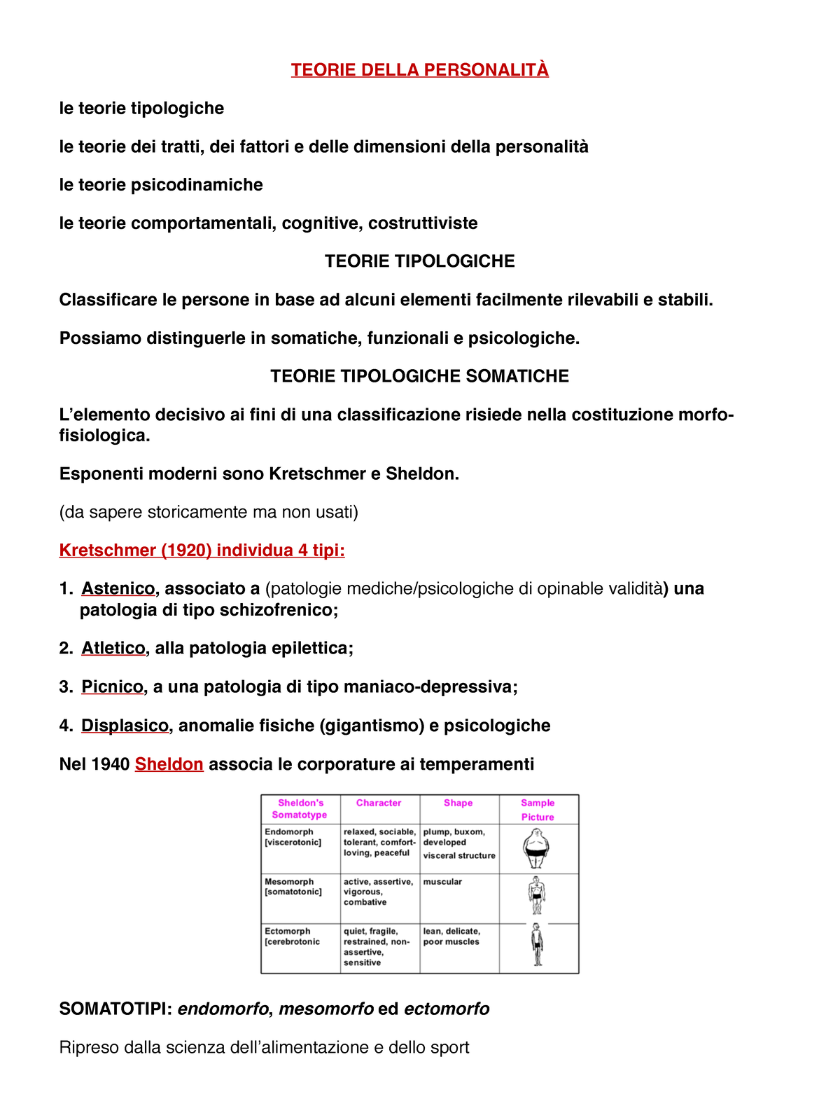 Personalità E Motivazione 2 - TEORIE DELLA PERSONALITÀ Le Teorie ...