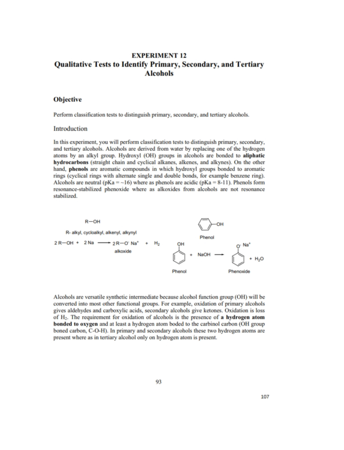 Organic Chemistry Lab 12 Manual - Industrial Chemistry - Studocu