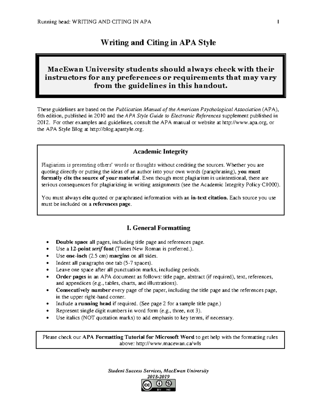 APA document 2018 to 2019- Essays - ENGL103 - MacEwan - Studocu