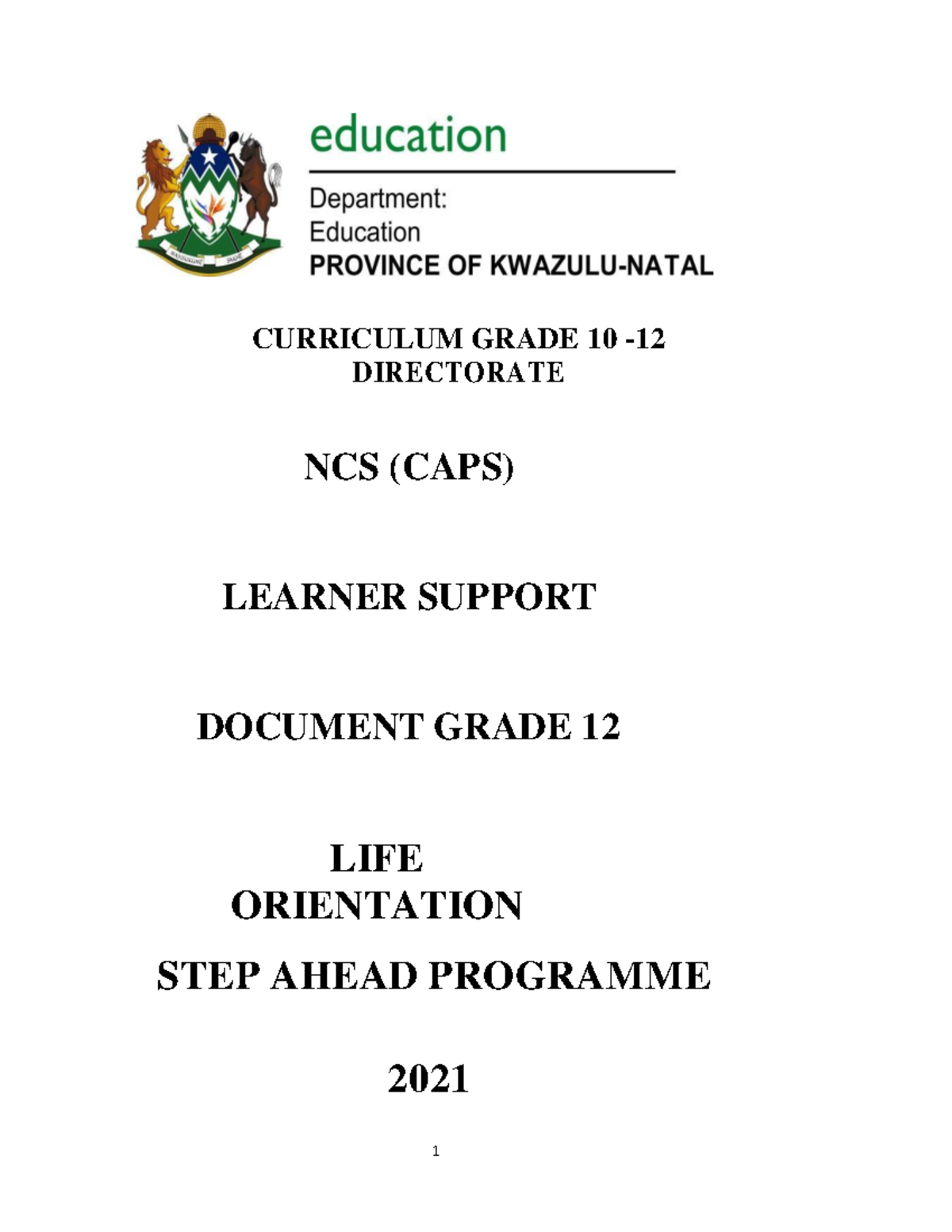 All PDF - Valuable information - CURRICULUM GRADE 10 - DIRECTORATE NCS ...