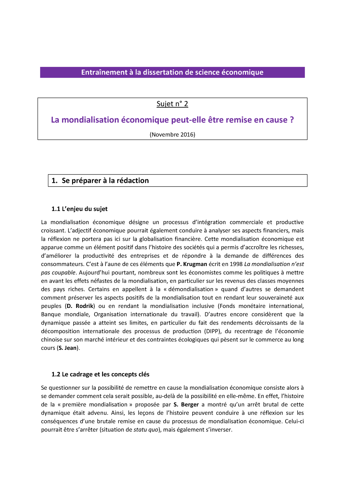 sujet de dissertation la science