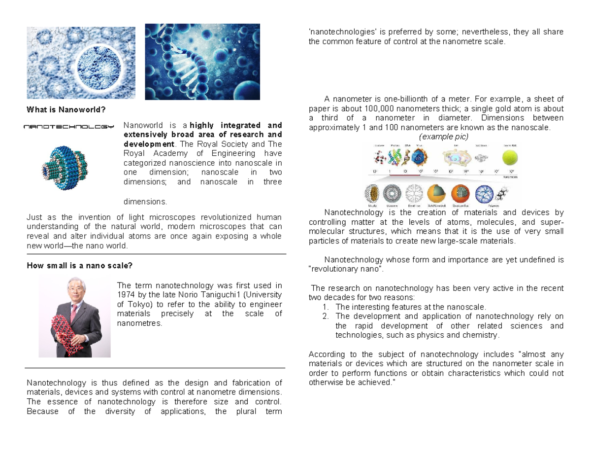 What-is-Nanoworld - Modern Science reviewer - What is Nanoworld ...