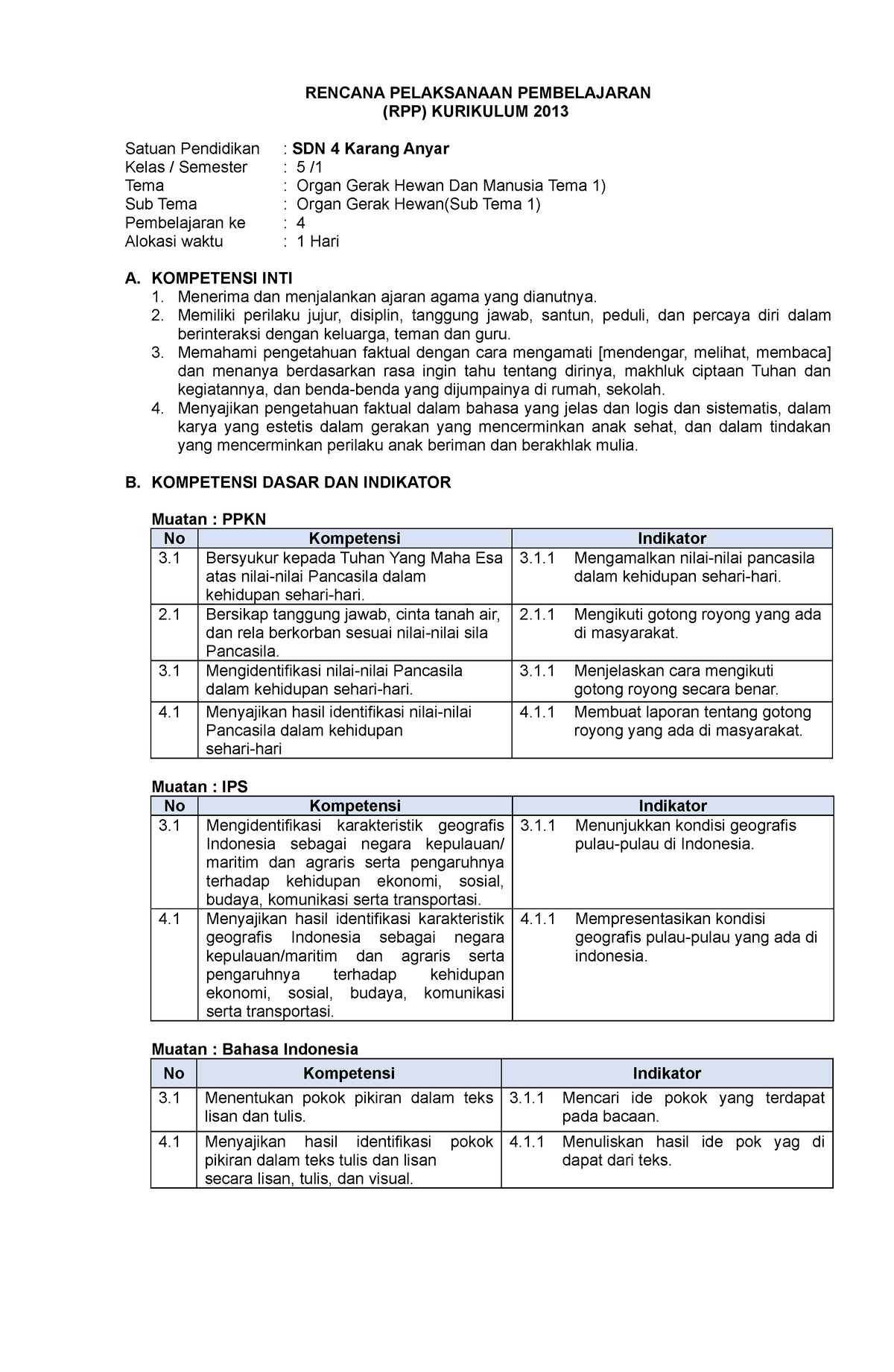 5.1 - This Is Material Course - RENCANA PELAKSANAAN PEMBELAJARAN (RPP ...