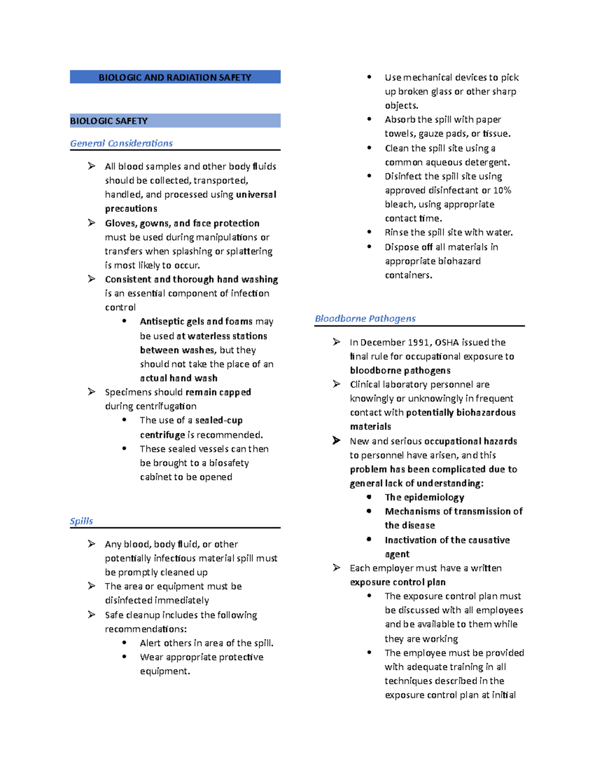 Safety Awareness for Clinical Laboratory Personnel - Biologic and ...