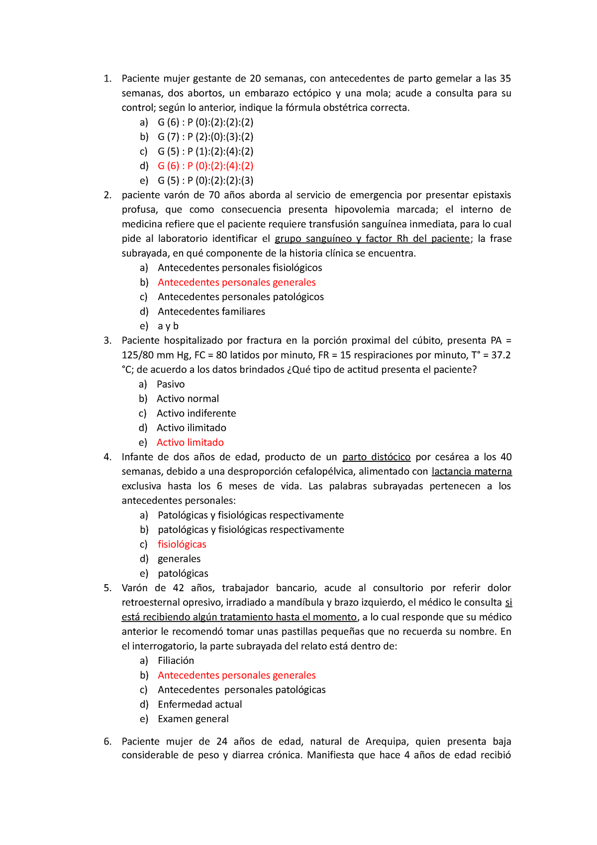 Preguntas De Repaso De Semiología - Paciente Mujer Gestante De 20 ...