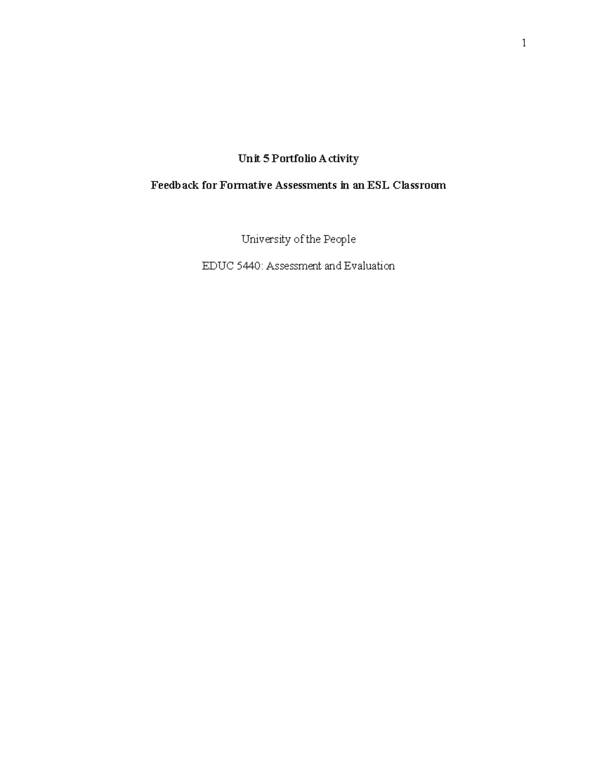 Unit 5 portfolio activity submission educ 5440 - Unit 5 Portfolio ...