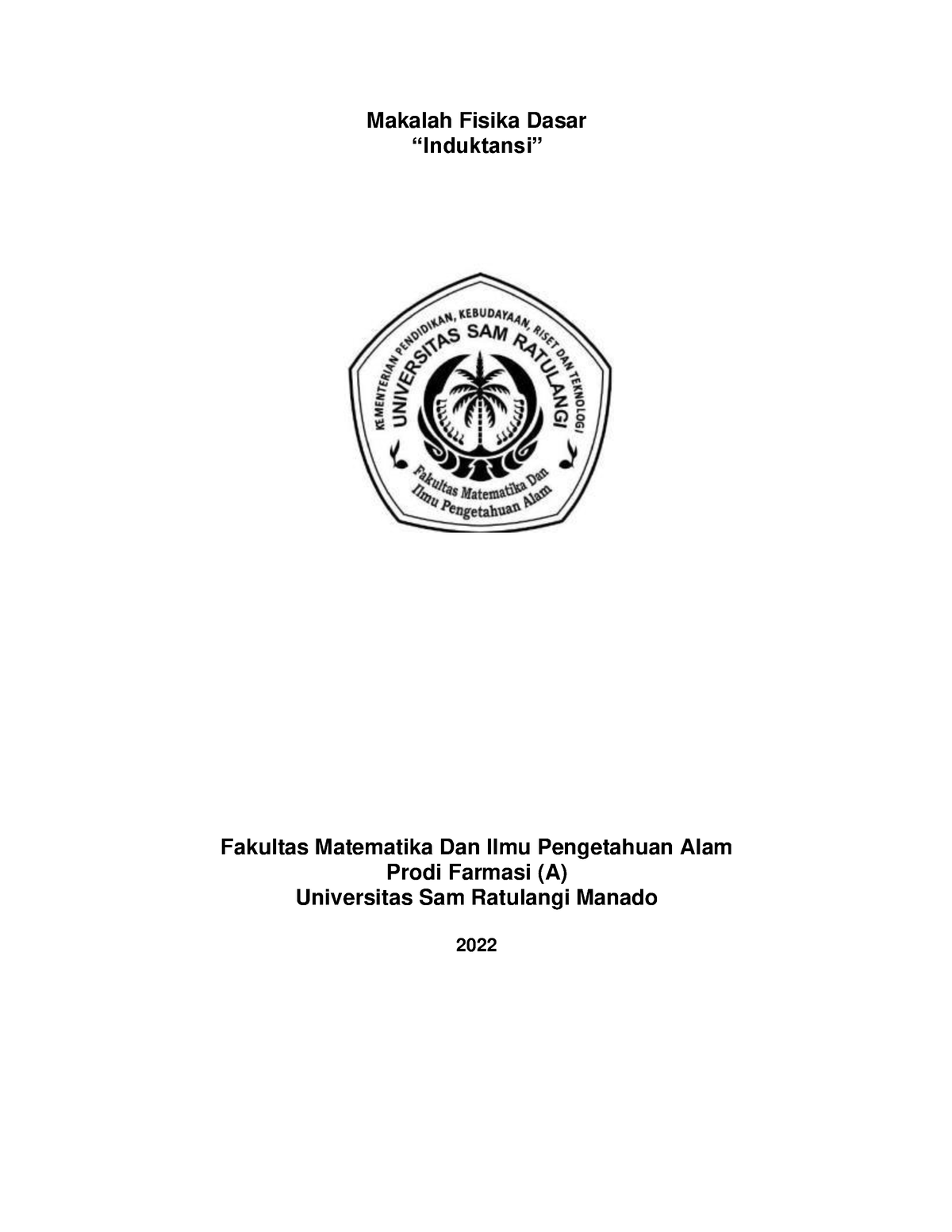 Makalah Fisika Dasar Induktansi B - Makalah Fisika Dasar “Induktansi ...