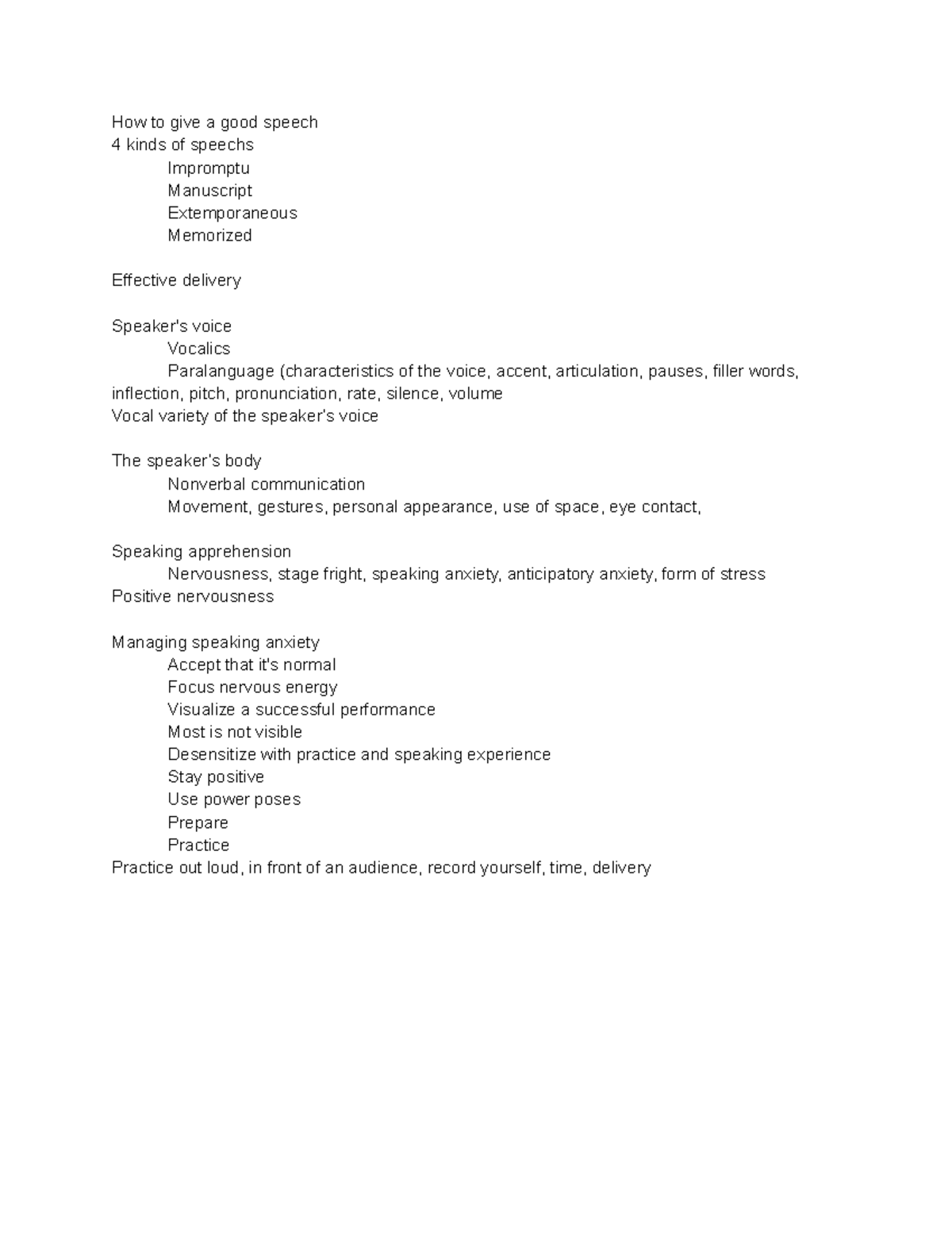 How to give a good speech communication how to give a good speech 4