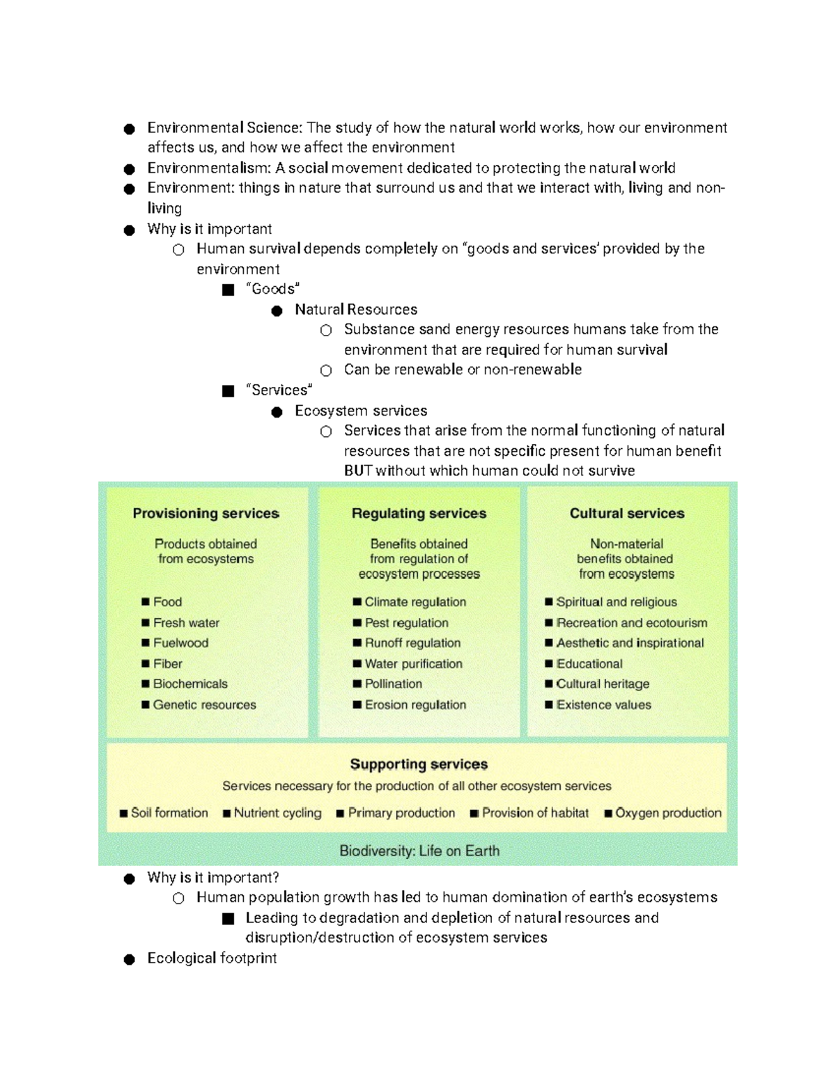 Intro to Environmental Science and Scientific Method Environmental