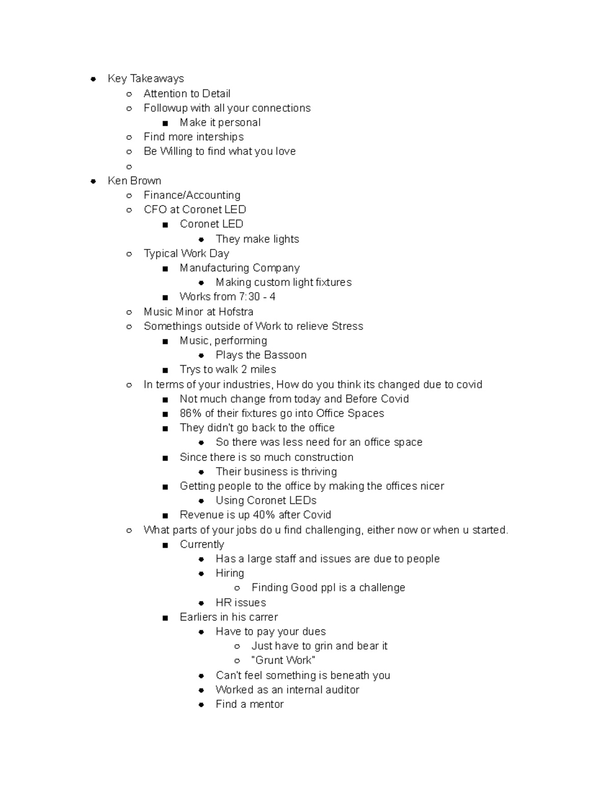 12 2 Notes - Key Takeaways Attention to Detail Followup with all your ...