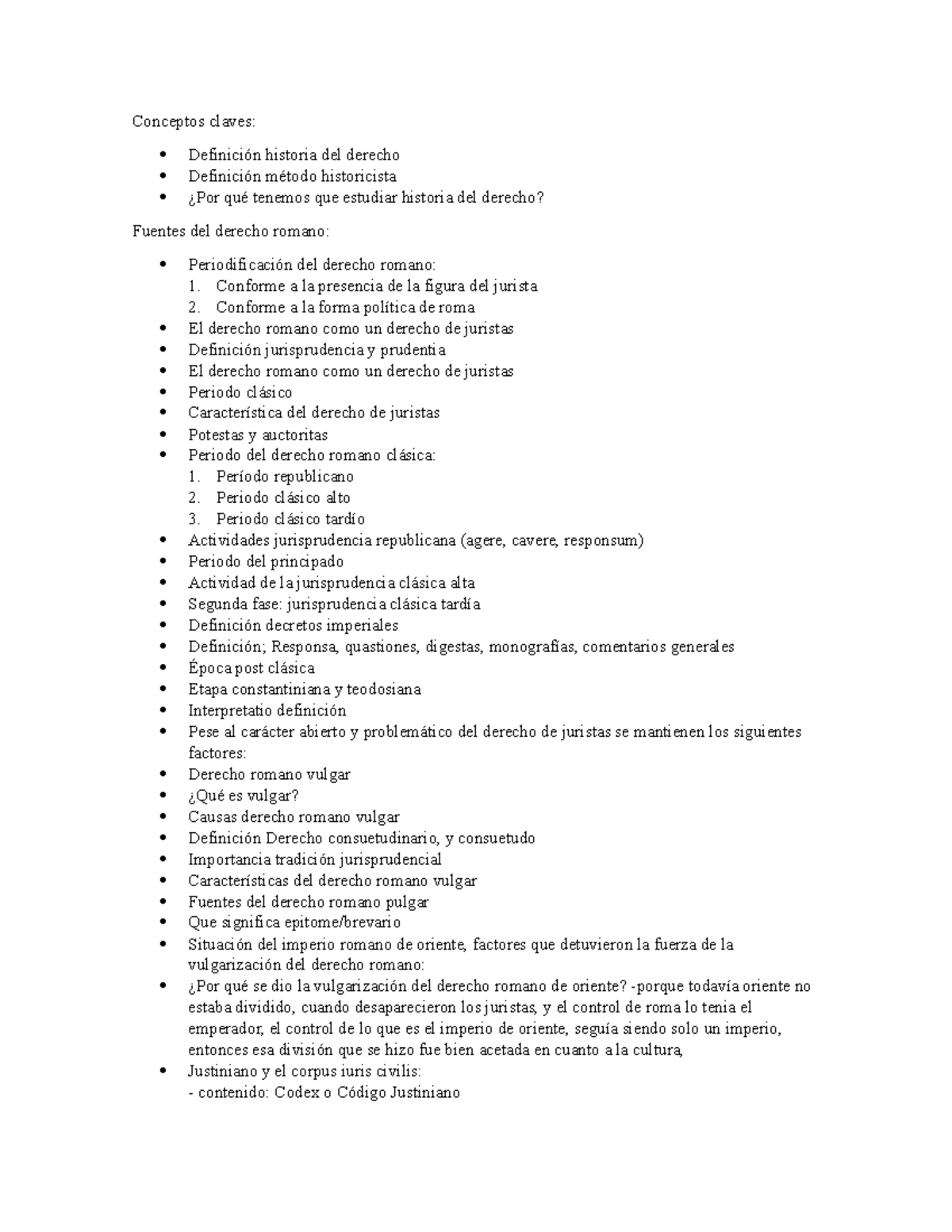 Conceptos claves historia del derecho Conceptos claves Definición