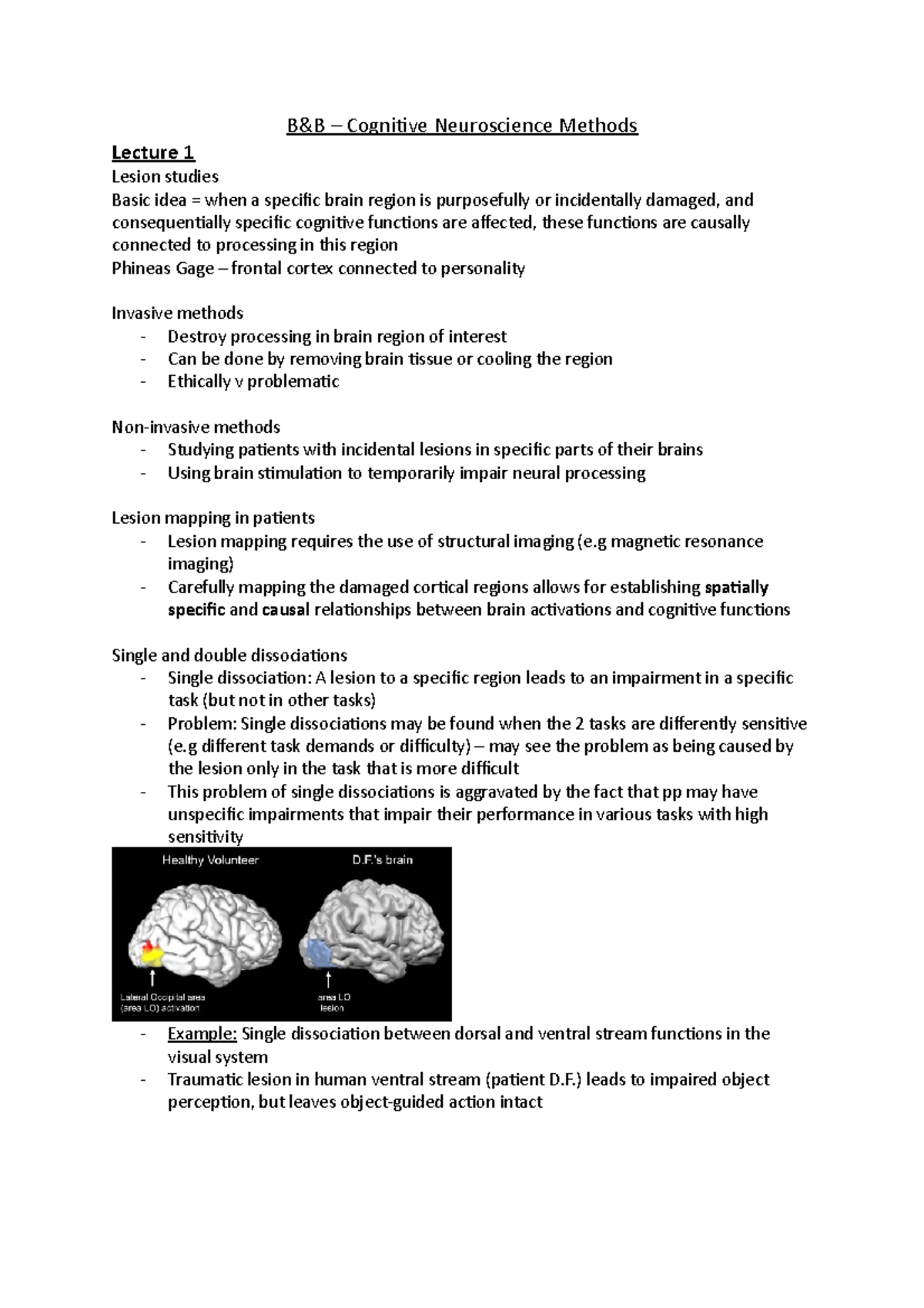 B&B - Cognitive Neuroscience Methods - B&B – Cognitive Neuroscience ...