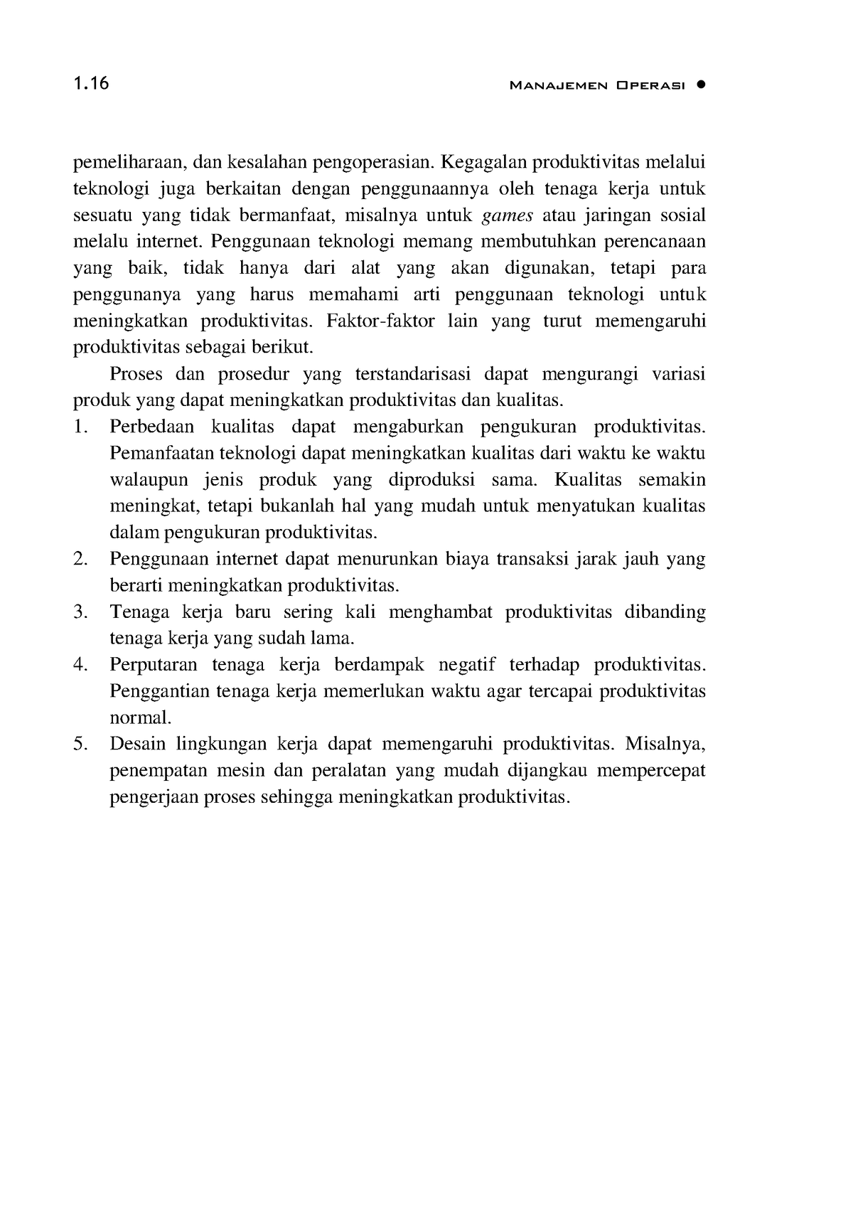 Pengantar Manajemen Operasi-6 - 1 Manajemen Operasi Pemeliharaan, Dan ...