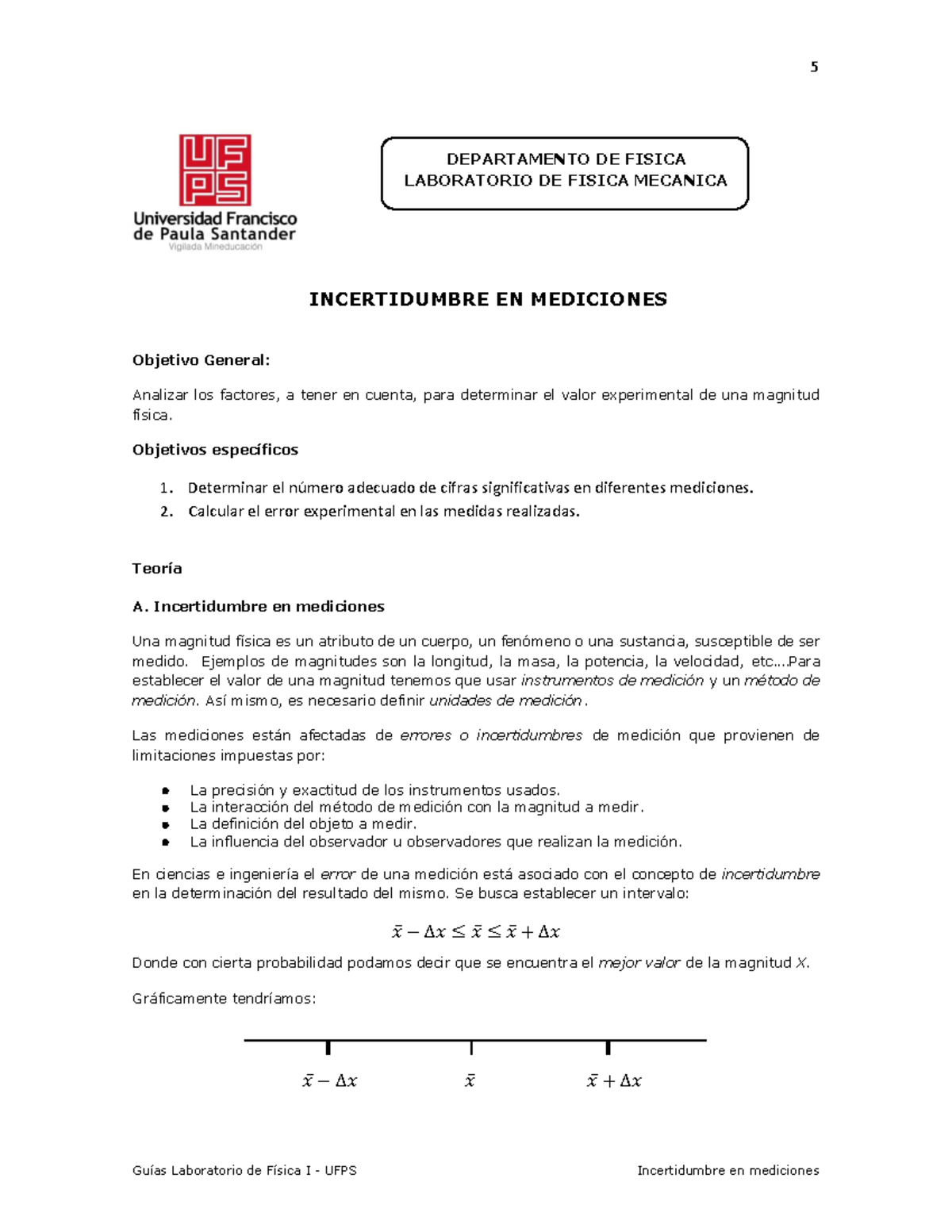 1. Incertidumbre EN Mediciones LAB. Fisica Mecanica 2018 5-13 ...