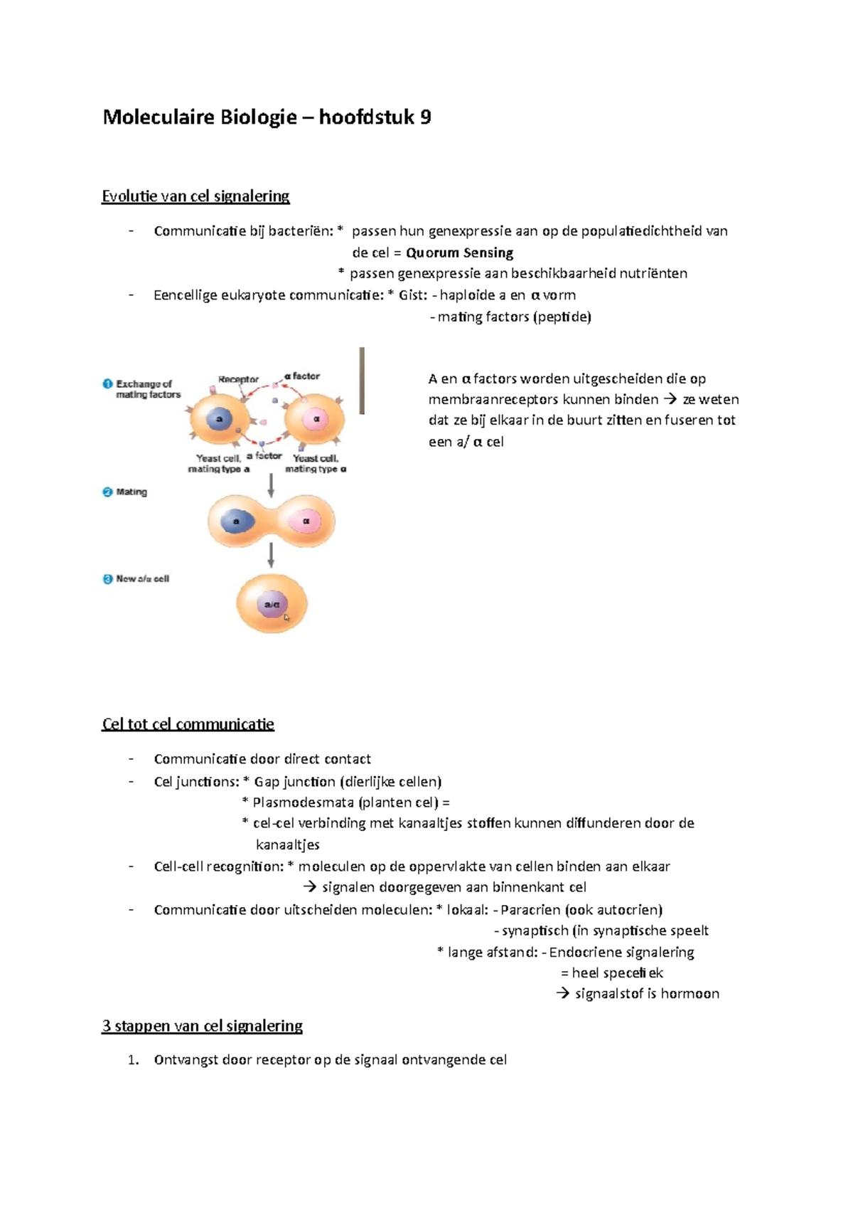 Moleculaire Biologie H 9 - Moleculaire Biologie – Hoofdstuk 9 Evoluie ...