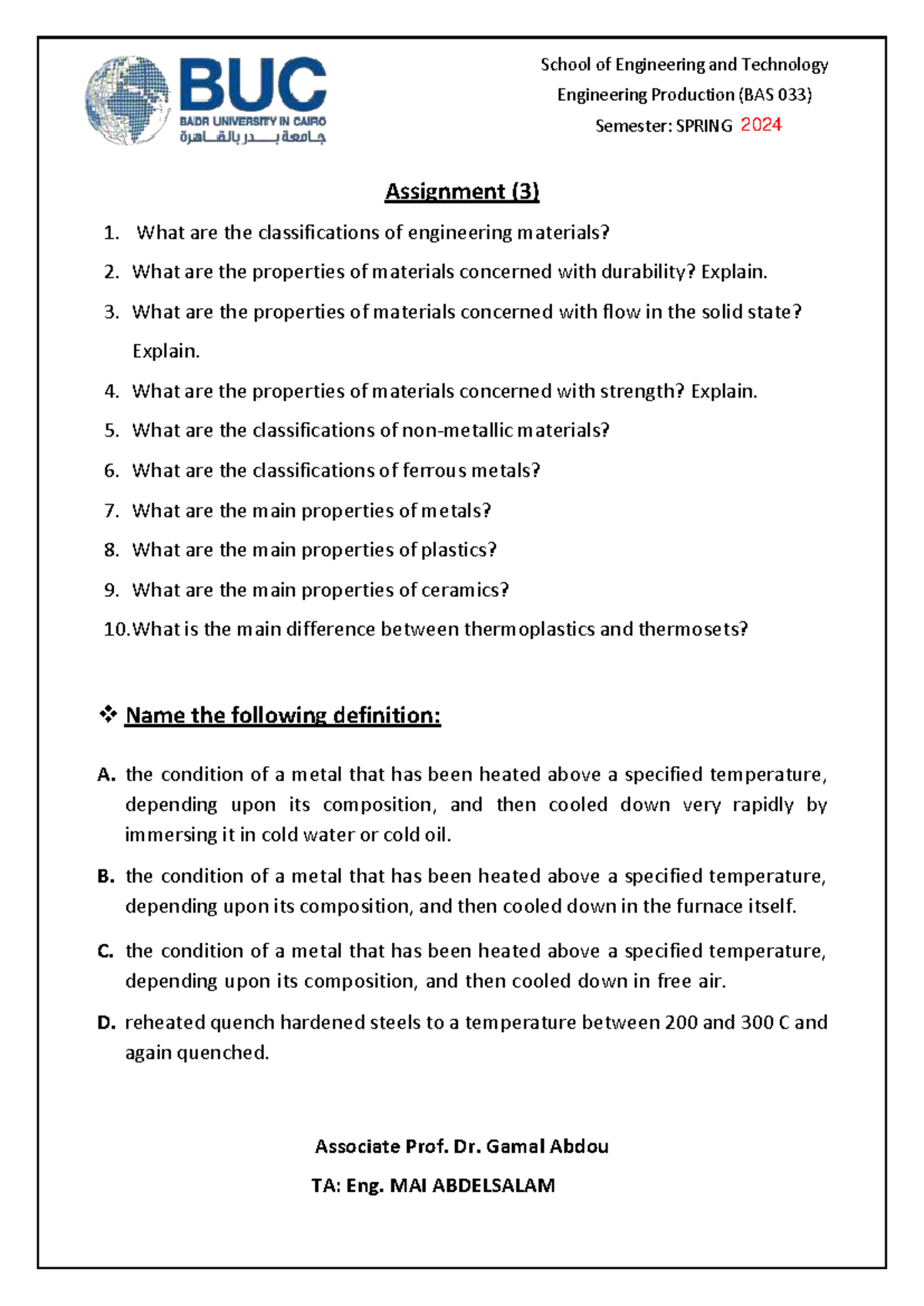 Assignment 3 - BAS033 - Oohh - School of Engineering and Technology ...