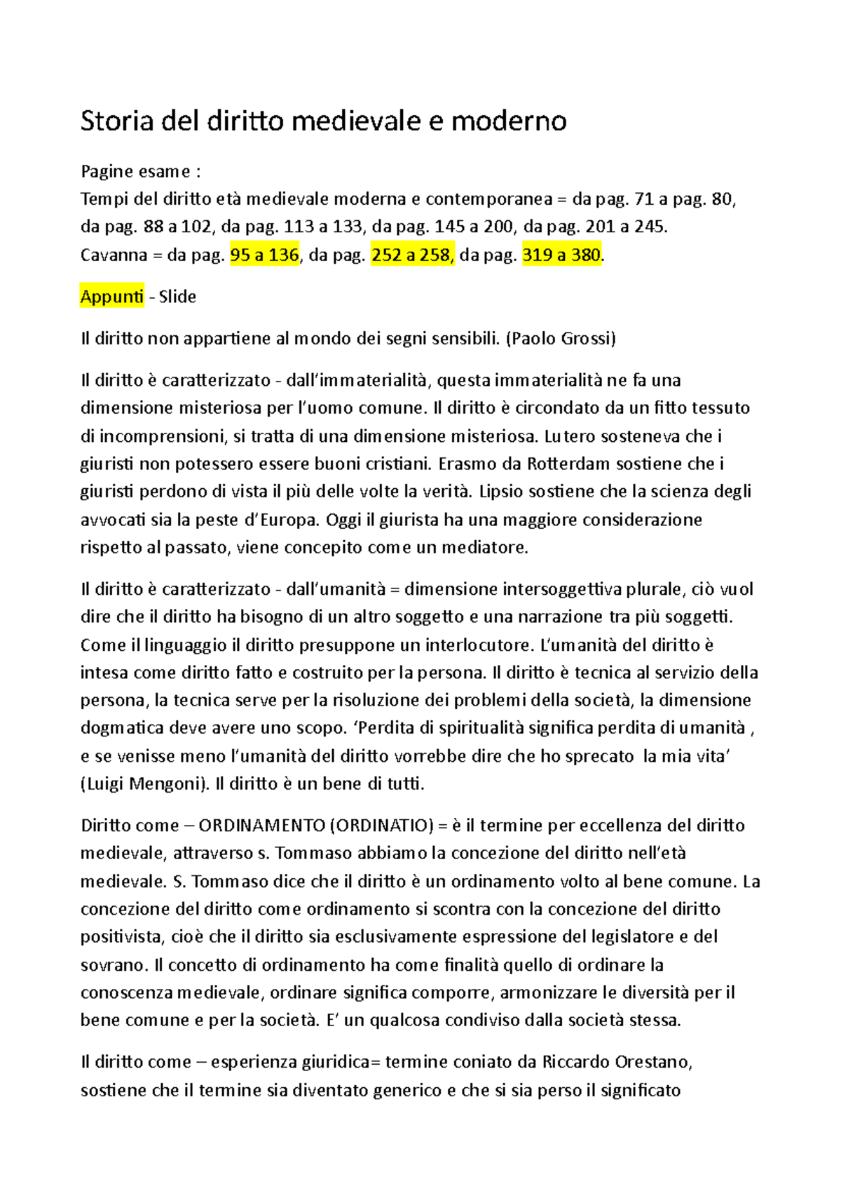 storia del diritto medievale e moderno