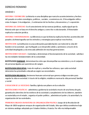 Derecho Romanos - UNIDAD I: Concepto De Derecho Romano. Etapas En La ...