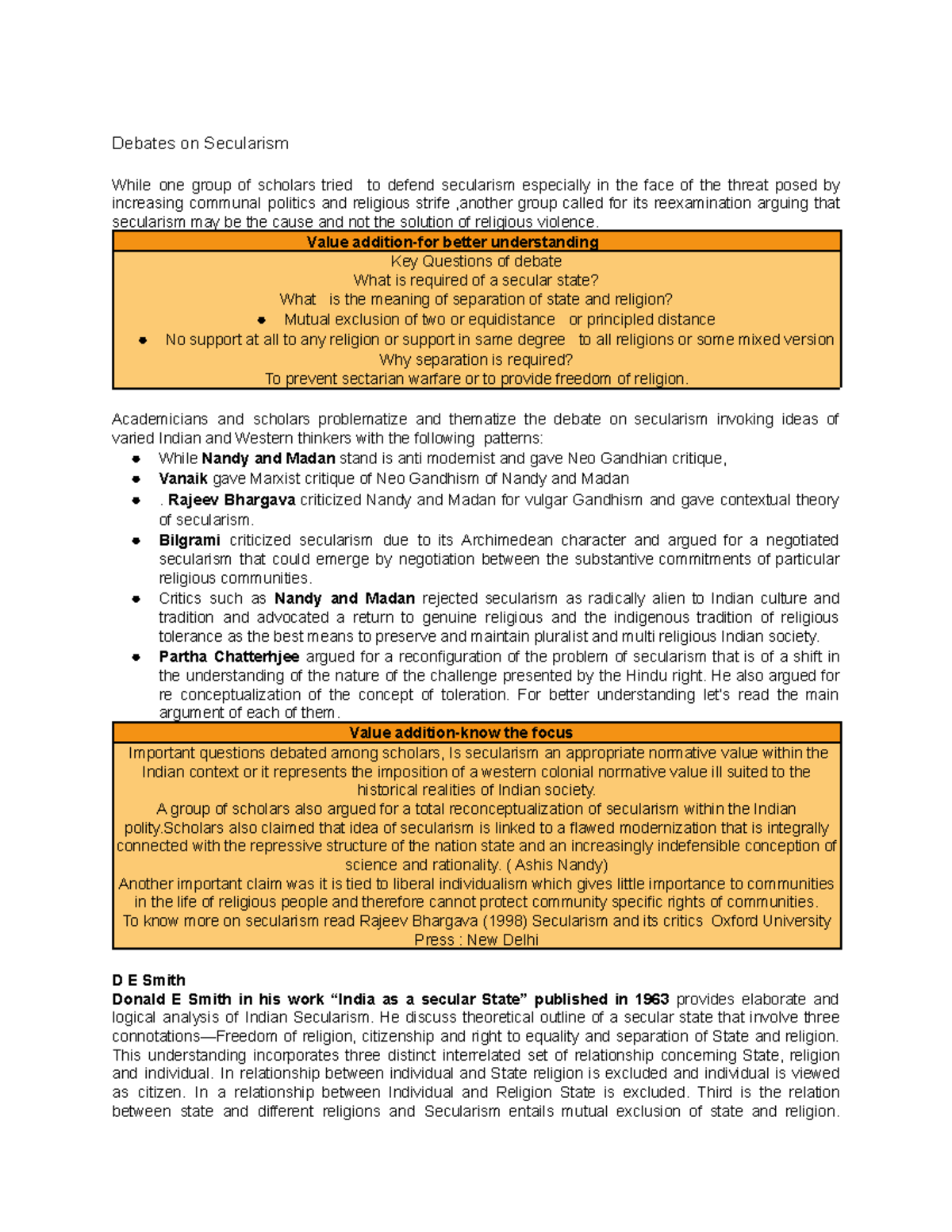 Debates On Indian Secularism - Debates On Secularism While One Group Of ...