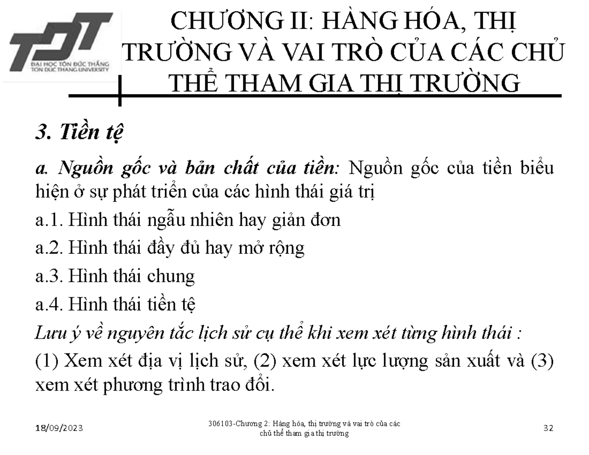 Tien te - .................. - a. Nguồn gốc và bản chất của tiền: Nguồn ...