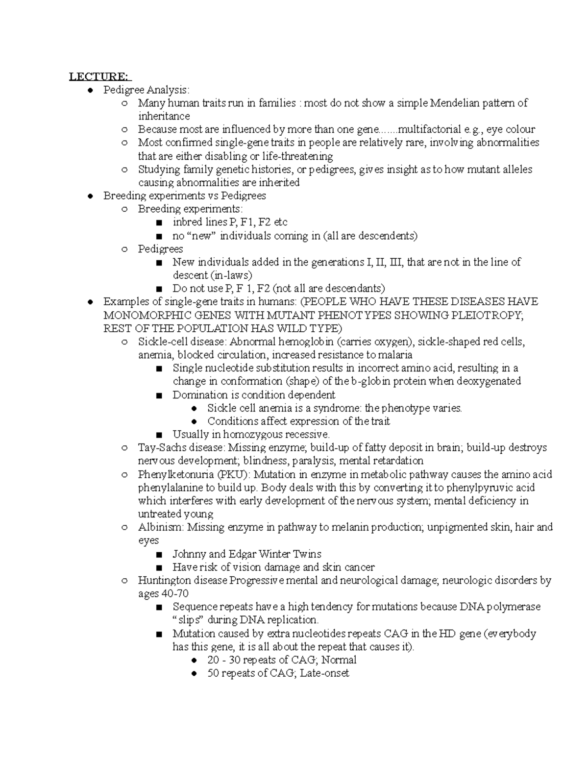 biol239-test-2-notes-lecture-pedigree-analysis-many-human-traits