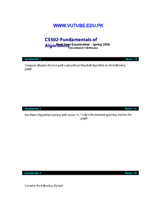 introduction to design and analysis of algorithm - ASSIGNMENT NO 2 ...