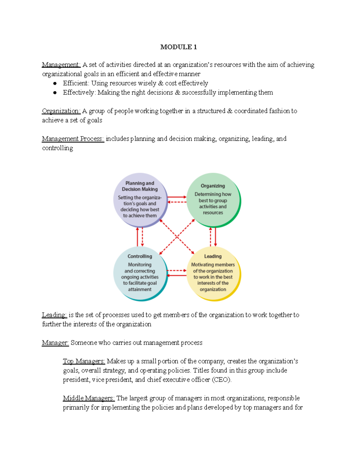 Mgmt 309 Exam I Review - Chapter 1-2 Summaries And Study Guide - 02'8 ...