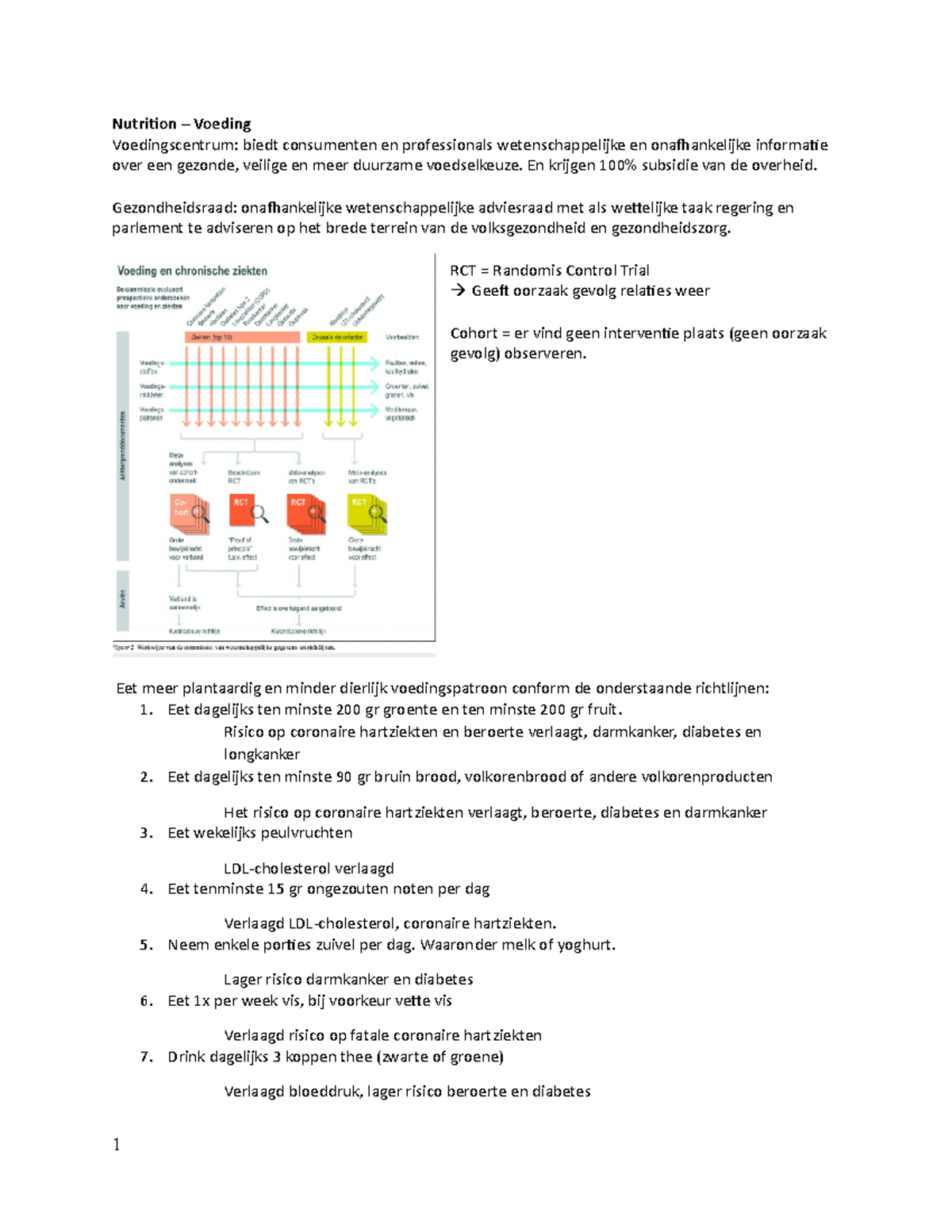 Nutrition 1.1 - Voeding - Nutrition – Voeding Voedingscentrum: Biedt ...