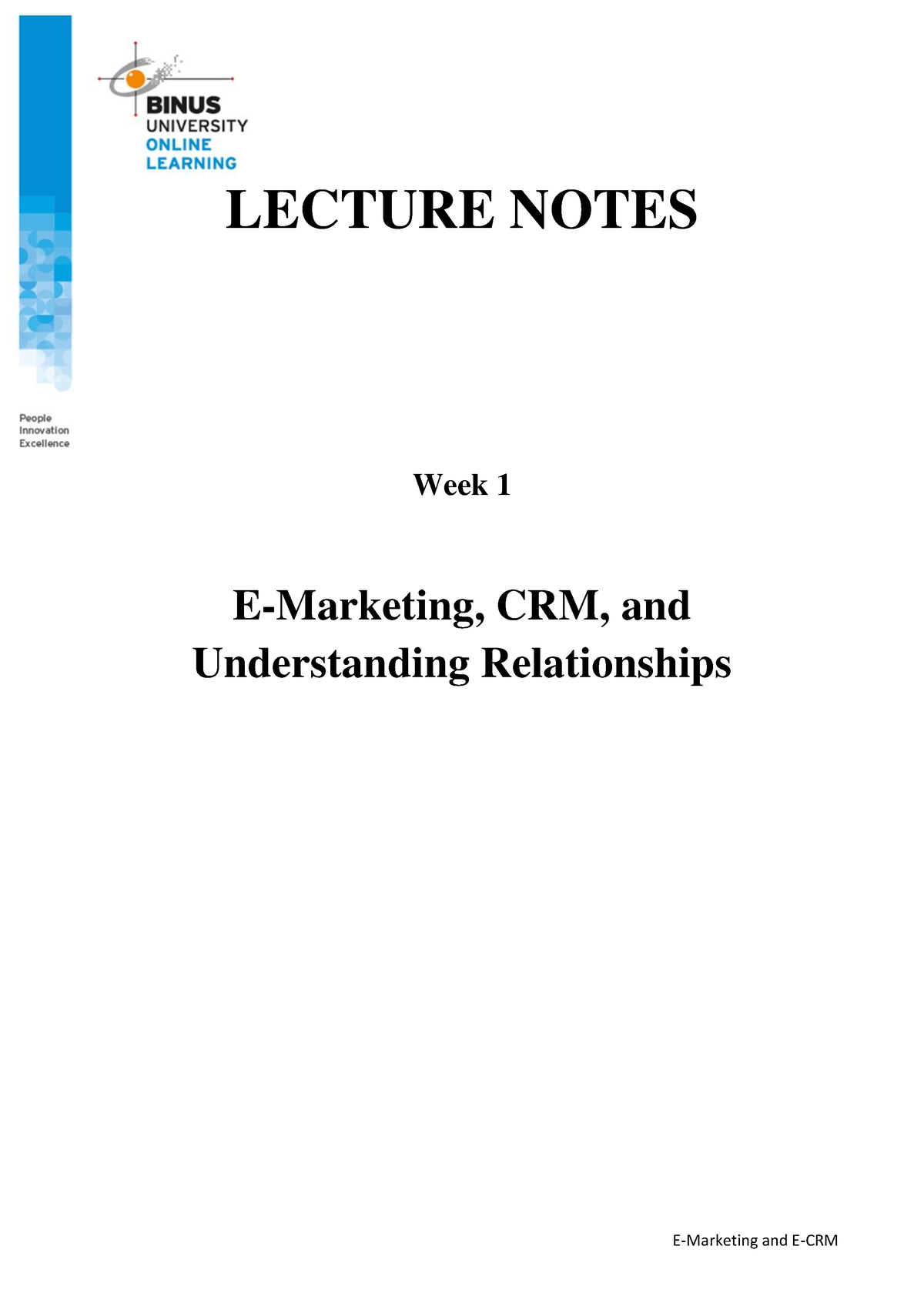 20211103132910 LN1 - Lecture Notes 1 - Marketing Management - Binus ...