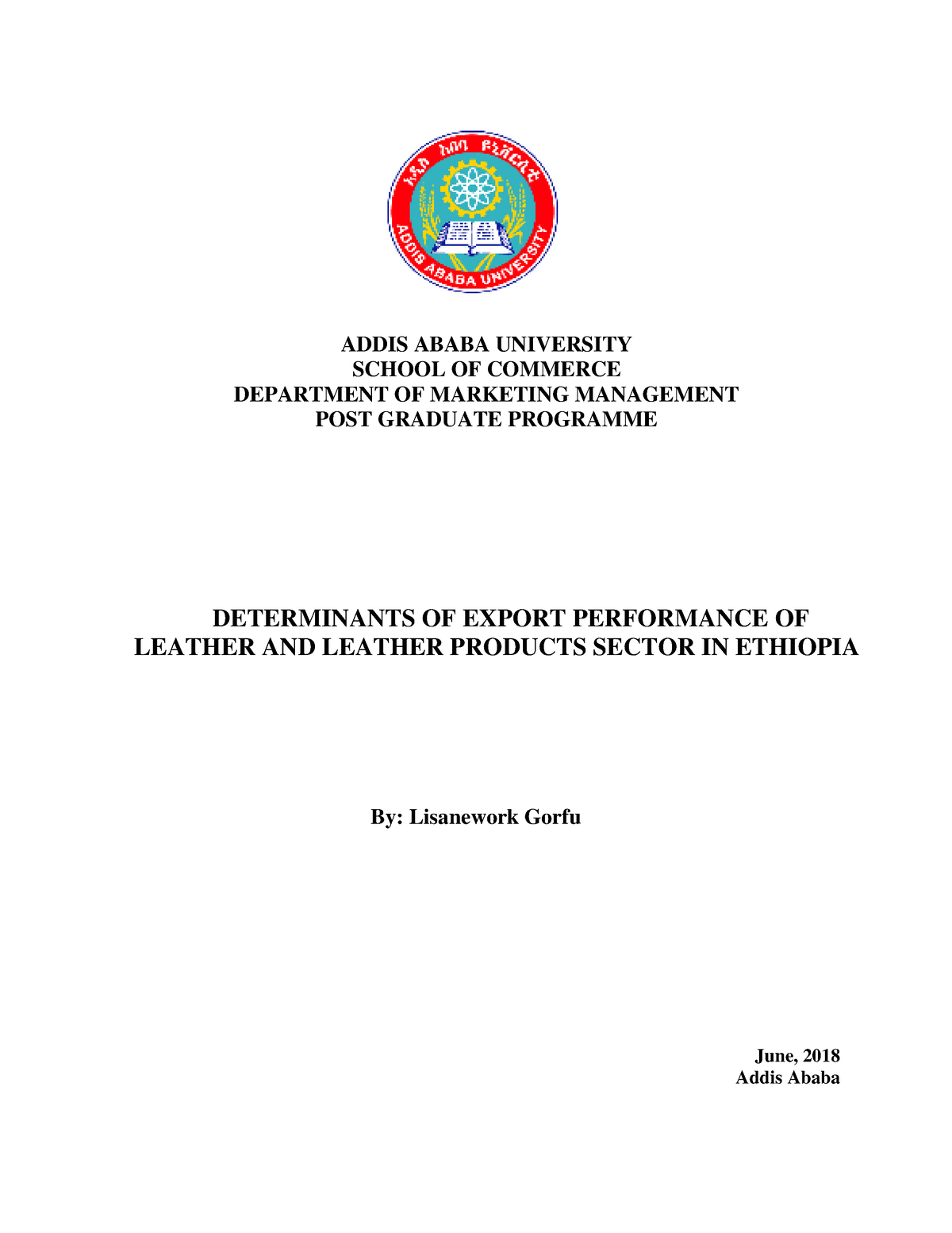 llm thesis addis ababa university