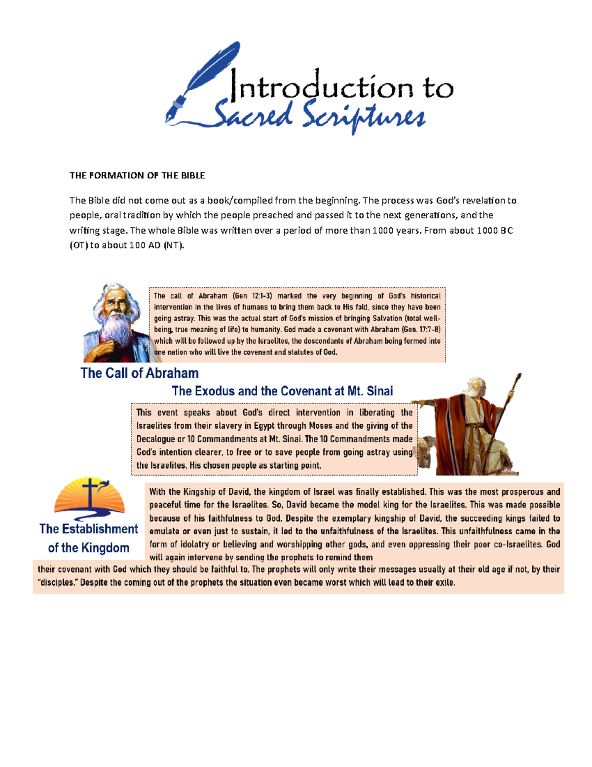 CFED 2 cfed Business Administration 2 THE FORMATION OF THE BIBLE