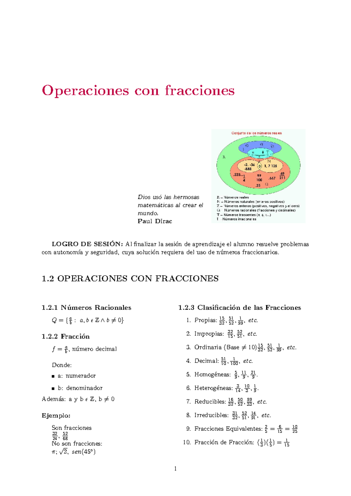 S01.s2 - Operaciones CON Fracciones-1 - Operaciones con fracciones Dios ...