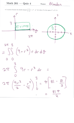 M261 Final Exam sample 2 - Math 261 — Sample Final Exam Version 2 - Studocu