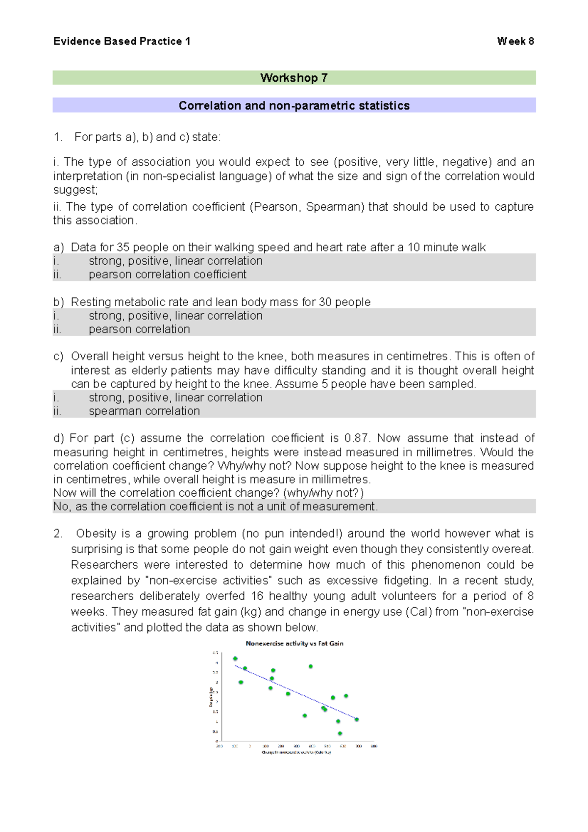 Week 8 - Comprehensive tutorial answers for week 8 content. - Evidence ...