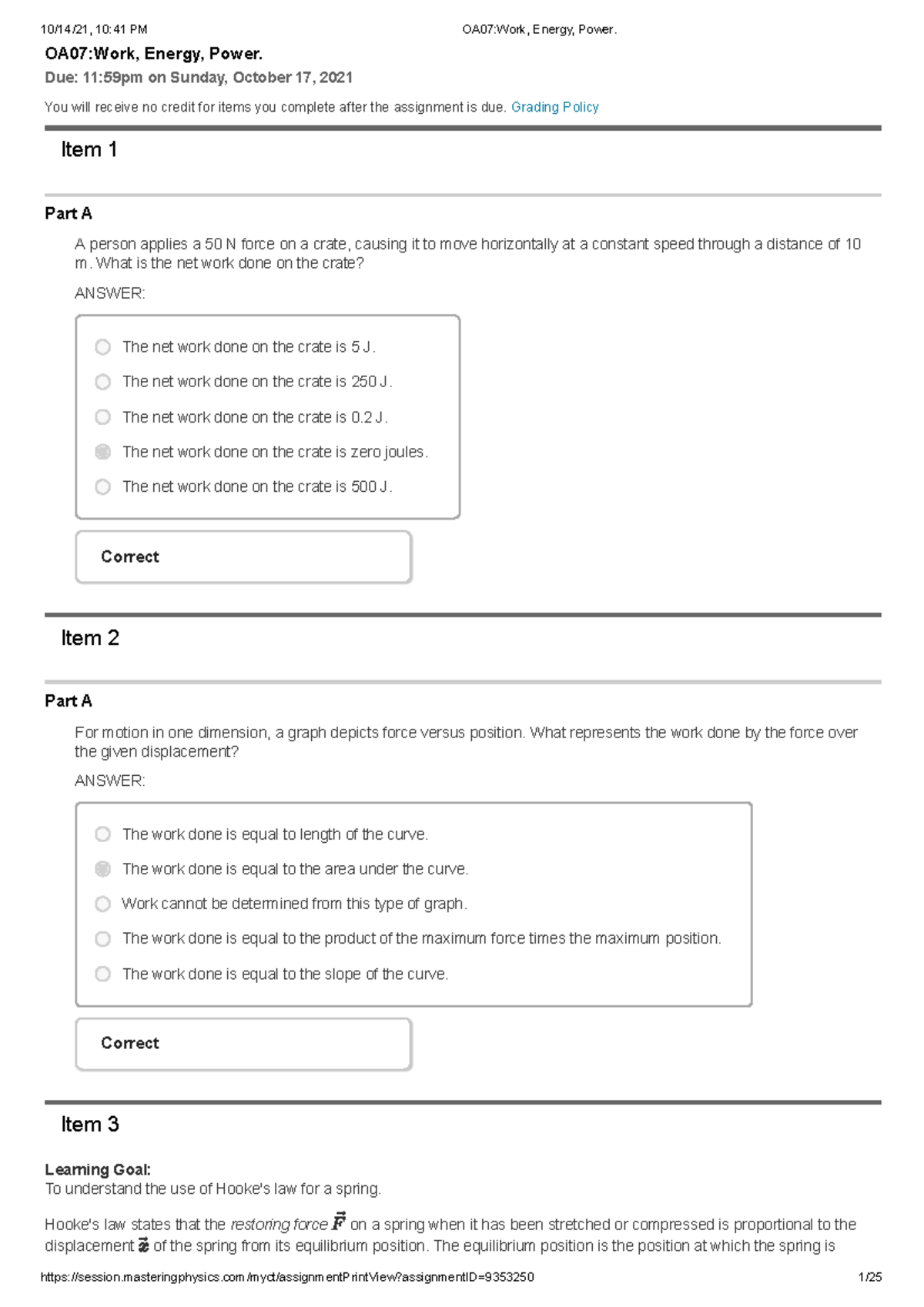 mastering physics homework 7