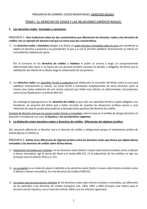 Derechos Reales Completo Resumen Derechos Reales Tema 1 El Derecho