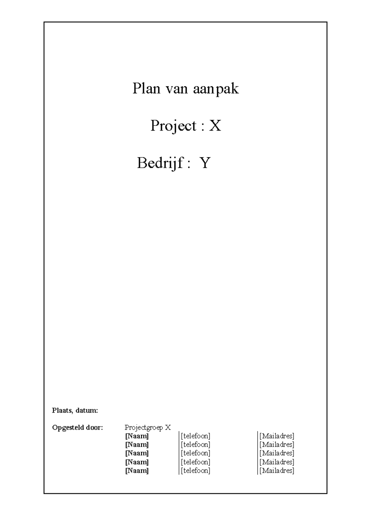 plan van aanpak master thesis