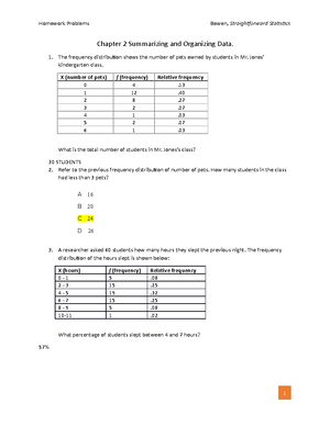 Homework Problems Chapter 3 - Homework Problems Bowen, Straightforward ...
