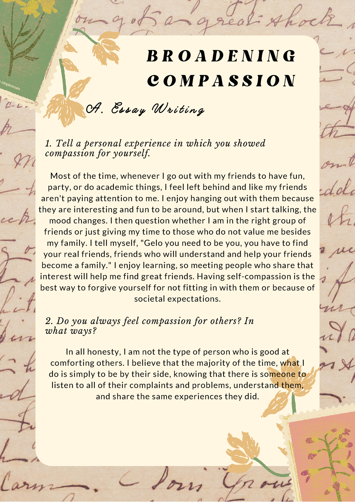 broadening compassion essay