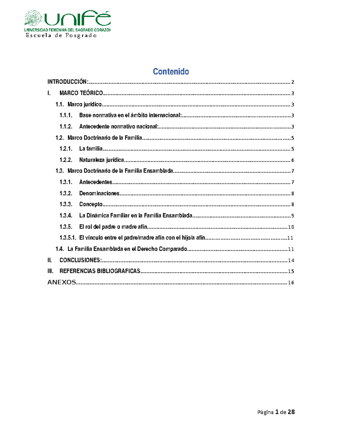 Trabajo- Familias Ensambladas 01 - Contenido - Studocu
