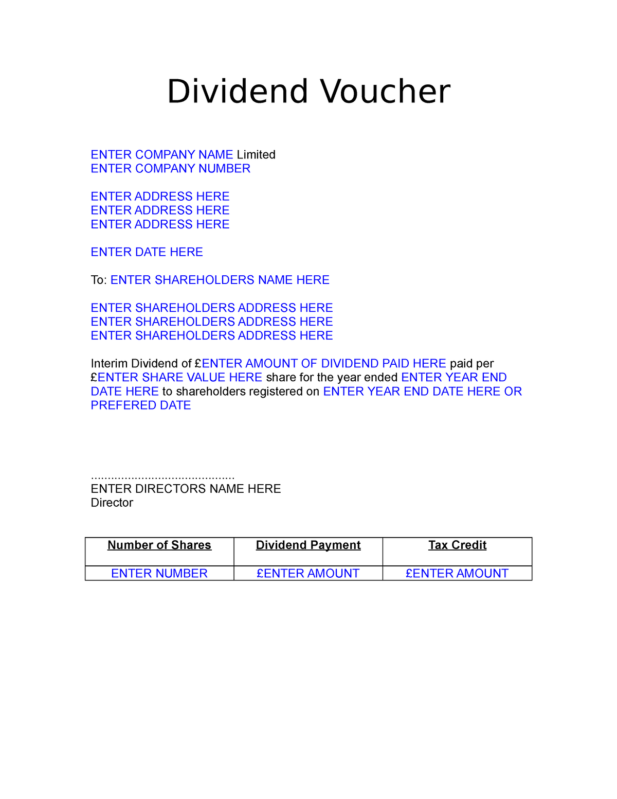 Dividend Voucher - Al-Madinah International University - Dividend ...