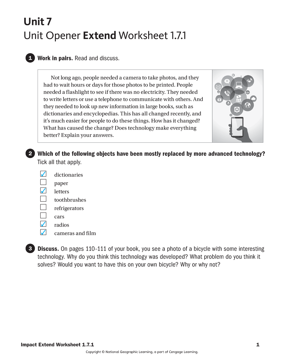 Owi Br E L U Ak Worksheet Unit Unit Opener Extend Worksheet Work In Pairs Read And