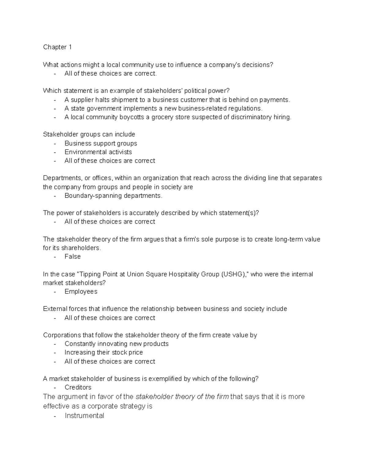 Midterm Ch. 1-6 - Chapter 1 What Actions Might A Local Community Use To 