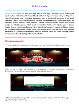 HTML(WT) Lecture Notes - Mean stack development - JNTU Kakinada - Studocu