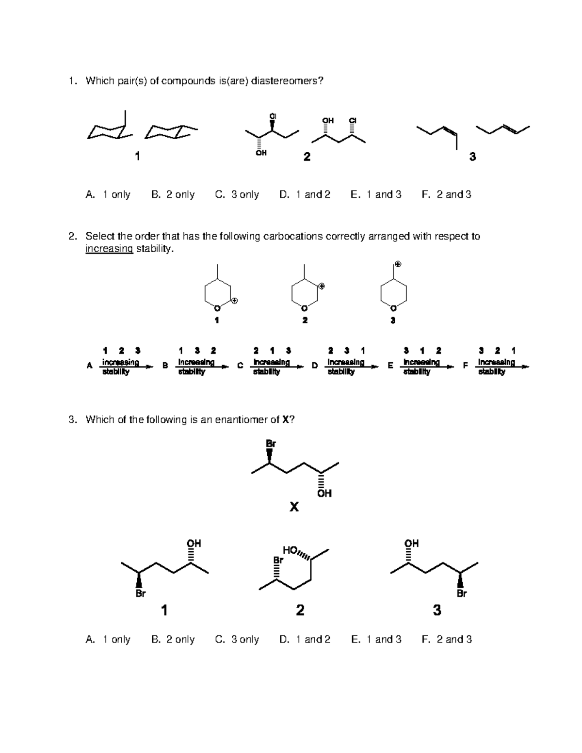 Exam2 problems 321 F24 - Which pair(s) of compounds is(are ...