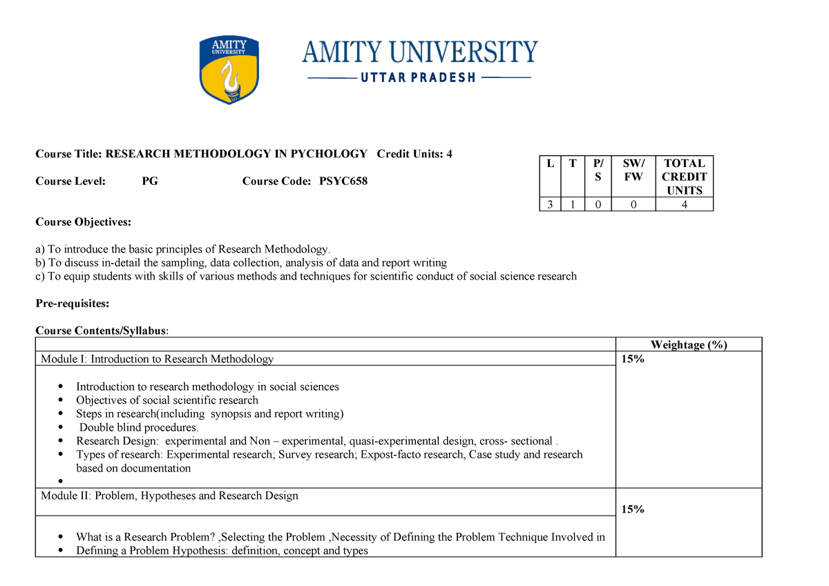 research paper course syllabus