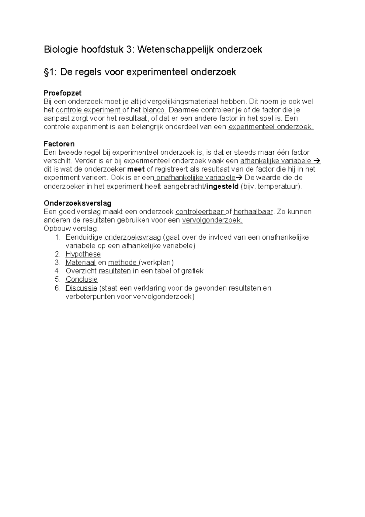 Samenvatting Biologie Vwo-4 Hoofdstuk 3 Methode Nectar - Biologie ...