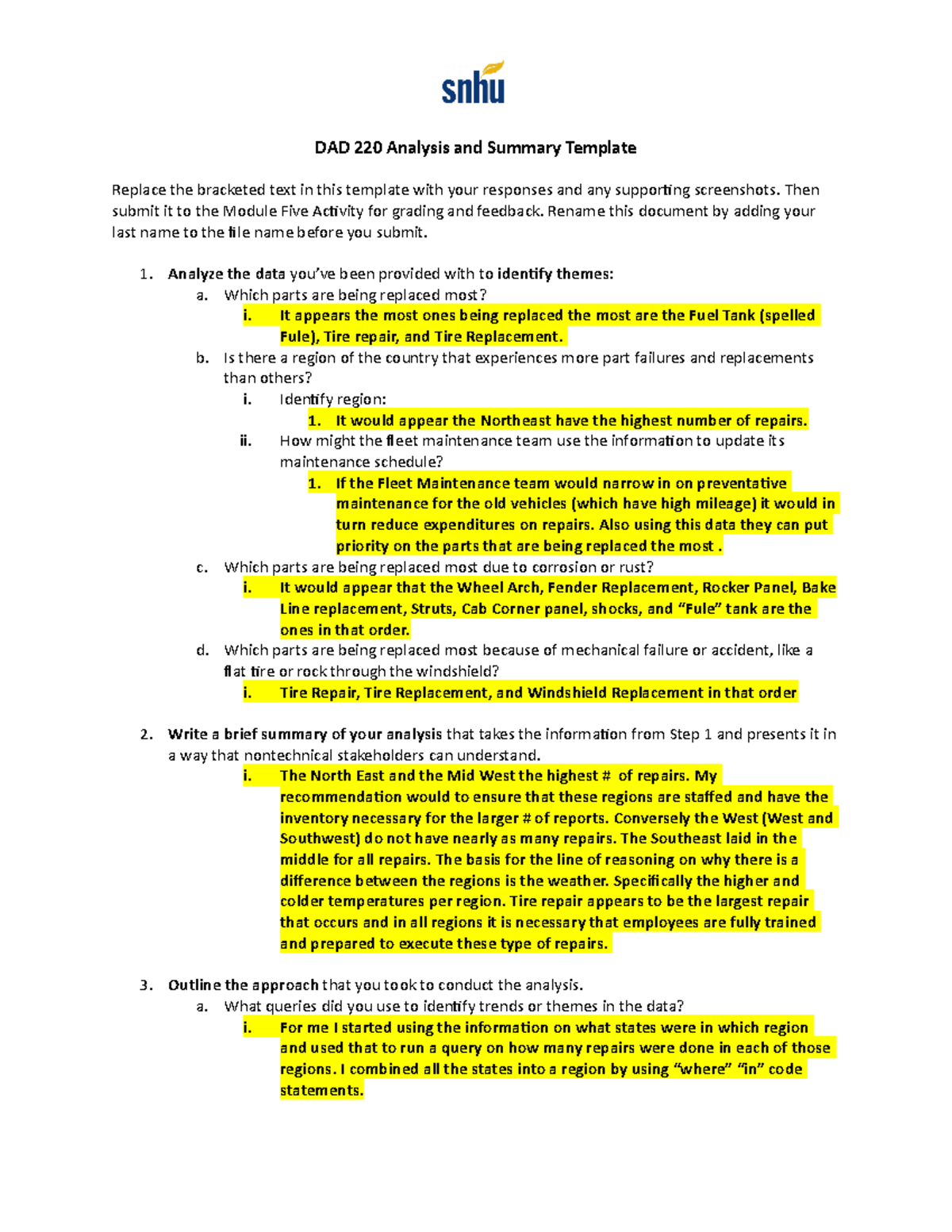 dad-220-week-5-analysis-and-summary-dad-220-analysis-and-summary