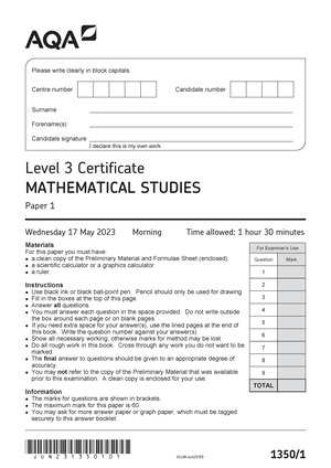 1350-1-preliminary-material-june-2023 core maths - Level 3 Certificate ...